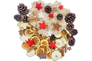 ENDLOS SCHENKEN Naturalna dekoracja na Boże Narodzenie wieniec adwentowy – suszone plastry pomarańczy, laski cynamonu, anyż, gwiazdy kokosowe, szyszki jodłowe – wieniec bożonarodzeniowy, dekoracja adwentowa