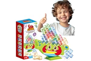 Lktvys Puzzle Games, Balance Game, Wobble Tower Game from 3 Years, Skill Game with Crab Model, Promotes Concentration, Patience and Thinking, Smart Games Suitable for Children and Adults