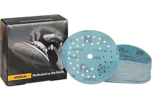 Mirka Galaxy papier ścierny epoksydowy 125mm rzep ziarnistość 320 do szlifowania żywic epoksydowych, drewna, epoksydów, rivertable / 50 szt. krążków ściernych