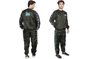 2Fit Your Fitness Partner Heavy Duty Workout Sauna Sweat Track Suit Top and Bottom Non Rip Weight Loss Slimming Boxing MMA Training Gym Weightlifting Running Jogging Exercise Fat Tracksuit