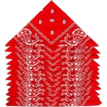 Lot De 12 Bandanas Unisexe - Foulards Multifonctions Rouge - Masque, Bandeau, Écharpe Pour Hommes, Femmes Et Enfants