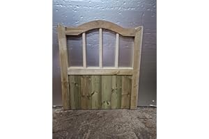 MD CARPENTRY Wooden Pressure Treated Garden Gate - Pedestrian Gate 3ft (90cm High x 90cm Wide x 5cm Deep)