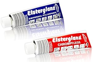 ATOTOP Elsterglanz zestaw 2 x tubka politury, 150 ml, tubka XXL, chrom, uniwersalna pasta do polerowania