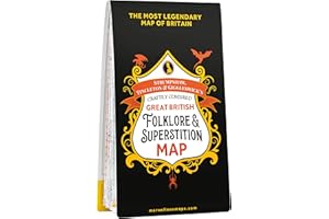 Great British Folklore & Superstition Map | Folklore Map & Guide | Marvellous Maps | Mythology | Funny Gift | British Mythology