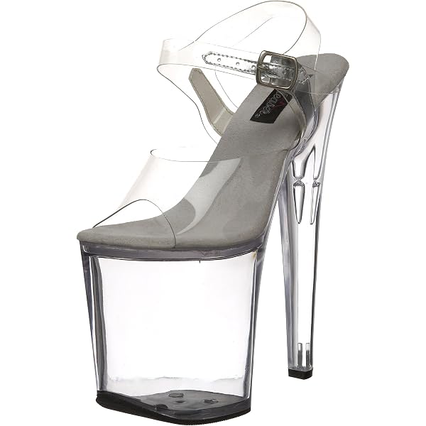 Pleaser Women's Flam809 Platform Dress Sandal - High Heel Ankle Strap