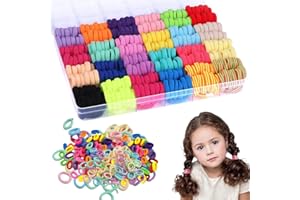 CLCIOSIS 400 Stück Zopfgummis Mädchen Kleine Haargummis klein mit Sortierbox Bunt Nahtlose Baby Haargummis Hoch Elastisch Vielseitig für Zöpfe Kinder und Unterwegs zufällig gemischten Farben
