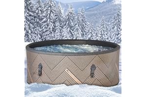 BRAST Whirlpool aufblasbar MSpa Frame Mono Eco für 6 Personen | Ø173x65cm | 138 Massagedüsen in 3 Intensitäten | In- Outdoor Pool | Ganzjähriger Einsatz Winterfest | einfache Steuerung per App