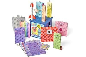 Learning Resources Cubos MathLink Numberblocks Héroes con Ceros, 616 Piezas, Sistema Decimal y Tabla del 10, 3–7 años