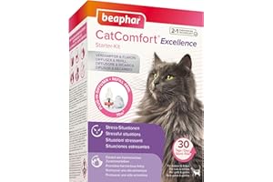 Beaphar - CatComfort Excellence Difusor Antiestrés para Gatos, con Feromonas, Reduce Estrés y Ansiedad, Promueve Armonía Entre Gatos, Arañazos, Miedos, Cambios Entorno, Ruidos, con Orina, 48 ml