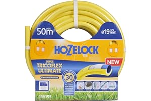 Hozelock - Manguera tricotada Súper tricoflex Ultimate de 19 mm - 50 m, Amarillo, 49x49x21 cm