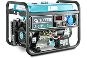 K&S KÖNNER&SÖHNEN KS 10000E petrol outdoor generator with a maximum power of 8000W, manual/electric start, 1x16A, 1x32A (230V), low oil level indicator, overload and short circuit protection, 100% copper winding.…