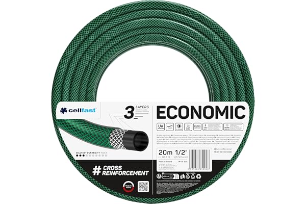 Cellfast Economic Tuyau d'arrosage, Vert 1/2" 20 m