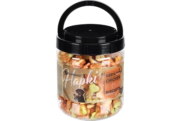 Flamingo - Snack Hapki Biscuits pour Chien XXL - avec Poulet - Idéal pour Labrador, Beagle, Bulldog Français et Border Collie - 550 g