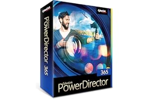 CyberLink PowerDirector 365 - 12 Monate / Professionelles Videobearbeitungsprogramm für PC mit Greenscreen und tausenden Effekten / Fotoshow / Filmproduktion / Screen Recorder / Windows [Box]