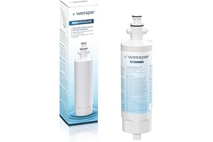 Wessper 4874960100 Cartucho de Filtro de Agua para Nevera/frigorífico - Beko 4874960100, 4394650100, 9256712, SBS4K, GNE; Blomberg IWD1004ET; Grundig 487960000, GSN; Lamona LAM6100, HJA6110 (1 unidad)