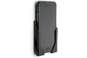 Dockem Koala Mount Soporte Móvil a Pared: Montura de Pared Sin-Daños con Tiras Adhesivas Command 3M: para iPhone 14, 13, 12, 11; Pro, Pro MAX, Mini, SE 3/2, XS/X, XS MAX, XR, 8/7, 8/7 Plus [Negro]