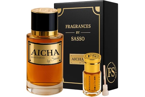 Parfum AICHA - Vanille Somptueuse - FRAGRANCES BY SASSO - Coffret Luxe - Extrait De Parfum 50ml + Essence Pure 3ml + 5 Échantillons OFFERT - Coffret Cadeau Homme Femme - COLLECTION PRIVEE Générique
