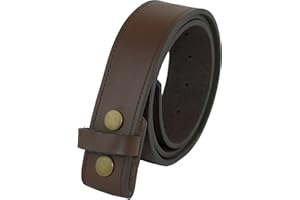 Ashford Ridge Real Leather Press Stud Snap On Belt 40mm Wide Black or Brown