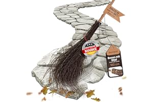 ‎BOOGARDI BooGardi Hexenbesen Kinder · 2X Reisigbesen mit Stiel 160cm lang · Kehrbesen aus Birkenzweigen · Deko Besen für Halloween Hexe & Karneval · Birkenbesen Gartenbesen