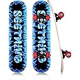 GRACIOUS MART Stylish Sticker,Graphics,4 weels,Large Complete skaetbord, Professional,skatebord for Beginner Kids,Girls,Boys,Teens,Adults,Suitable for All Age (Blue)