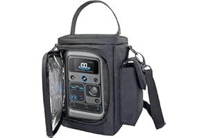 AMIUMUCA Waterproof Travel Bag Compatible with Anker SOLIX C300 DC Power Bank Station Outdoor 288Wh 90,000mAh，Power Bank Station Storage Case Cover with Two Pockets and Adjustable Strap