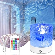 YXQUA Proiettore Da Soffitto Con Onde Oceaniche A 16 Colori - Luce Notturna Ambientale Aurora Con Telecomando, Controllo Tattile E Doppia Alimentazione (USB/Batterie) - 4