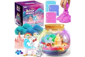 LAOESE Regali Unicorno per Ragazze - Kit Terrario Unicorno per Bambini - Regalo di Compleanno per Ragazze di 4 5 6 7 8-12 Anni - Giocattoli Unicorno per Ragazze - Kit Arti e Mestieri per Bambini