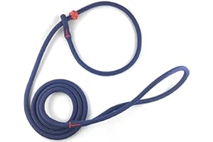 DOGS and MORE - PatchArt-Leine - Leine und Halsband in EINEM; Retrieverleine (Marineblau)