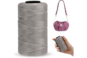 LEREATI Fil Macramé 1mm x 230m Corde Macramé Polyester Ficelle Corde Fil Polypropylène pour Sac à Main, Suspension Murale, Travaux Manuels, Tricot, Noël, Mariage (Chameau)