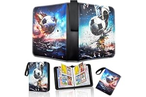 FIENZA Fußball-Sammelalbum, Fußball-Kartenhalter 65 Seiten, 520 Kartenkapazität, fußball karten，Fußball-Sammelkarten-Fotoalbum, Fußball-Kartensammlung, Top-Fußballkarten fußballkarten match attax