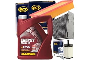 BANDELONE Inspektionspaket 5l Motoröl und Filterset passend für Golf 5 6 A3
