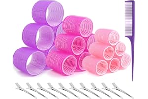 Thrilez Hair Roller with Clips 29Pcs Hair Roller with 3 Different Sizes of 63mm 44mm 35mm and with Hair Comb, Large Hair Roller for Long Medium Short Hair, Hair Roller for Salon Home DIY Hair Dressing