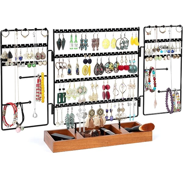 Porte-bijoux Moderne En Fer - Présentoir à Colliers, Boucles D'oreilles Et Bracelets