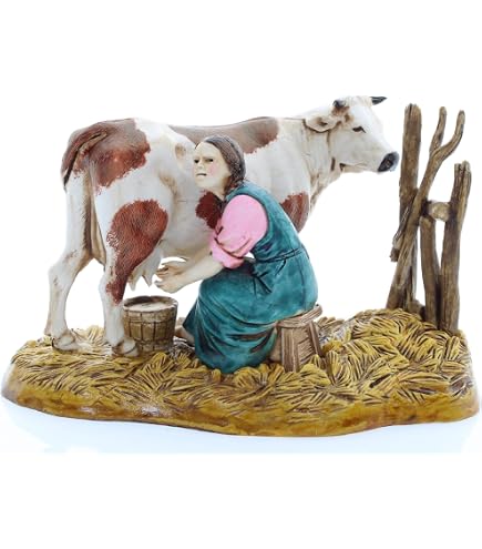 Moranduzzo Uomo con Bimbo su Botte per Presepe da Cm 6 Scala 1:32 – Altezza Max 6,8 cm – MINI 6 – Statuina Indistruttibile, Stile '700, Rifinita a Mano, Scultore M. Landi
