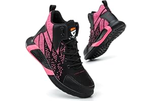 COOU Chaussures de Sécurité Hommes Femme Légère Basket de Securite Montante Respirante Confortable Chaussures de Travail Embout Acier Protection