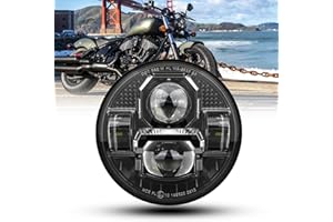 ‎BAMOTOOP bamotoop 5.75 Inch LED Motorcycle Headlight E-Approved for Harley Davidson Dyna Street Bob Super Wide Glide Low Rider Night Rod Train Sportster Iron 883 Indian Scout Triumph