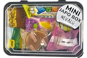NEVALU Mini Japo Box NEVALÜ. Caja de Productos Asiaticos para Regalar. Snacks Dulces y Salados. Delicias Asiaticas.