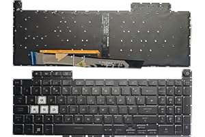 AKGIFT Laptop UK Keyboard Compatible for ASUS TUF Gaming A15 F15 FX517ZC FX517ZM FX517ZR FX517ZE FX507 FA507 FX507ZM FX507ZR RGB Colorful Backlit