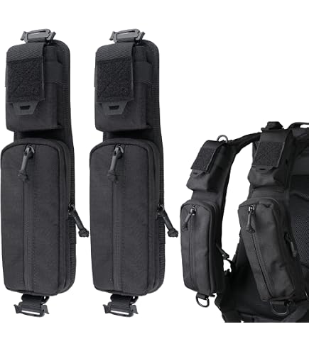 Tactical Rucksack-Halter Aus Nylon – 12 Stück, Elastisch, Zum Befestigen Von Flaschen, Taschenlampen & Werkzeug