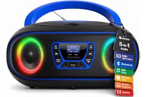 DENVER TDB-212 DAB+ Boombox | Retrodesign med Bluetooth, USB, CD-spelare och AUX-anslutning