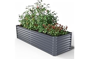UNIGARDIA Potager Surélevé en Métal 180x90x60 cm - Bac Potager Extérieur en Acier Inoxydable - Durée de Vie Minimum 20 Ans, Anthracite