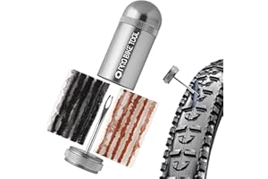 PRO BIKE TOOL Kit di riparazione pneumatici per biciclette senza camera d'aria - per pneumatici da mountain bike e bici da strada - Ripara una foratura o una foratura rapida - Kit di accessori incluso