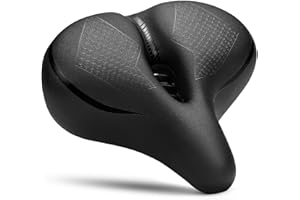 CDYWD Selle de Velo Ultra Confortable Homme et Femme - Super Doux, Large, Mousse à Mémoire de Forme, Siège de vélo Ergonomique - Selle Confort Velo pour VTT, Vélo de Ville, Ebike, Vélo Stationnaire