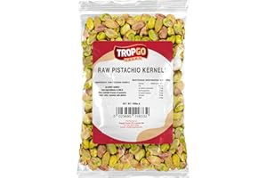 Tropgo Raw Pistachio Kernels - 400g - Sweet & Creamy Pistachios - Packed Fresh, Premium Quality Healthy Nuts - High in Fibre & Minerals, Gluten Free - Perfect for Snacking