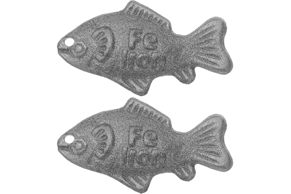 Alipis 2 st naturlig järnfisk: gjutjärnstillskottsverktyg fiskformat för matlagning veganska idrottare gravida kvinnor barn mat dryck soppa