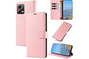 KKEIKO Funda para Xiaomi Redmi Note 12 Pro 5G, Billetera Carcasa de PU Cuero, Anti Golpes Magnético Funda con Stand Function para Redmi Note 12 Pro 5G, Rosa