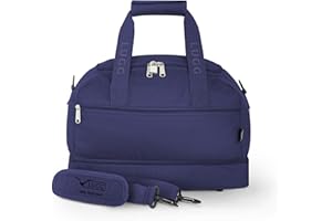 LUGG Hand Cabin Bag - Polyester Travel Bag, 40 x 20 x 25 cm, Suitable Hand Luggage for Worldwide Airlines - Lockable Zipper, Quick Access Zip Pocket with Adjustable Shoulder Strap and Handle (Blue)