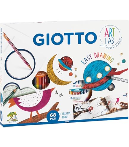 GIOTTO Art Lab Funny Collage Kreativset – 28-teilig Mit Papier, Farbe & Kleber