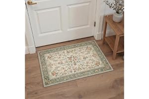 Halkfri matta tvättbar vintage salvia grön 60 x 90 cm entré | Ger lugn och en raffinerad touch till åtkomsten och skapar en t