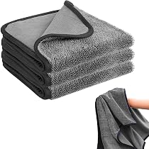Lot De 4 Chiffons Microfibre Euleryoo - Ultra Absorbants 40x60cm | Pour Voiture, Salle De Bain Et Multi-Usages